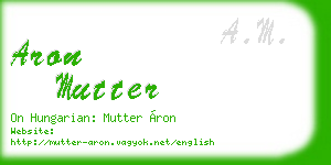 aron mutter business card
